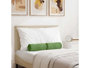 Lot de 2 coussins d'accent, coussins décoratifs, coussins lombaires vert clair ø 15 x 40 cm cf56752