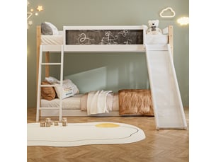 Lit superposé 90x200 cm <strong>MODFU</strong> <strong></strong> coloris blanc