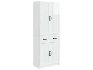 Buffet - ensemble de meubles 2 pc blanc brillant bois d'ingénierie