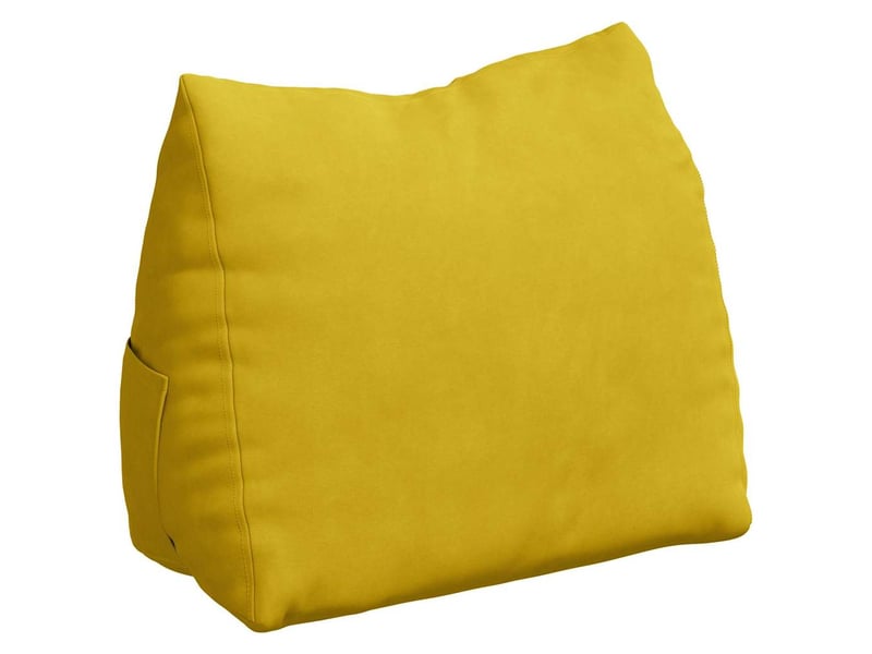 Coussin de dos, coussin de dossier jaune 45 x 20 x 35 cm tissu en velours côtelé cf54759 - Conforama A
