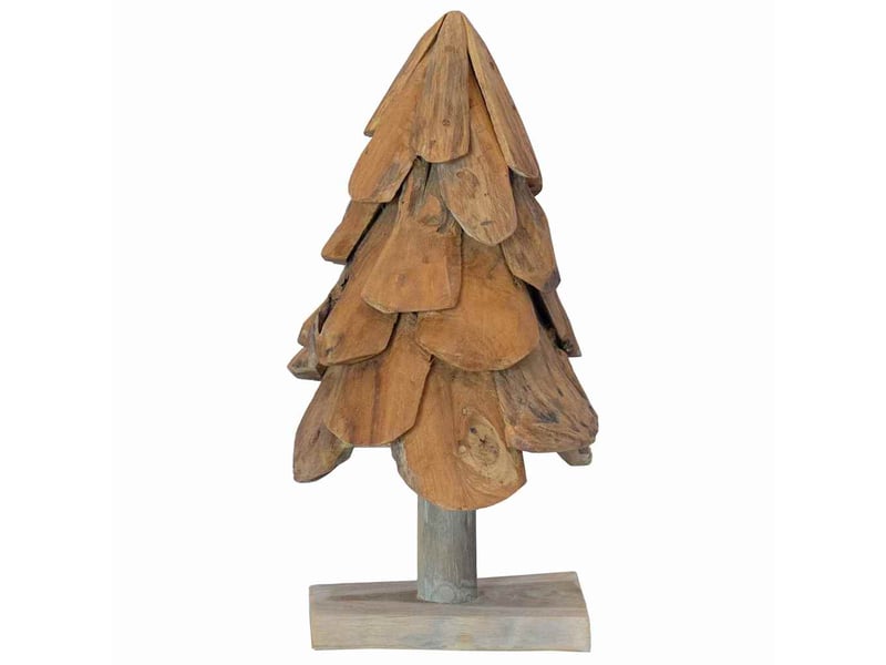  Sapin de noël, arbre de noël marron 61 cm bois de teck massif  - Conforama D