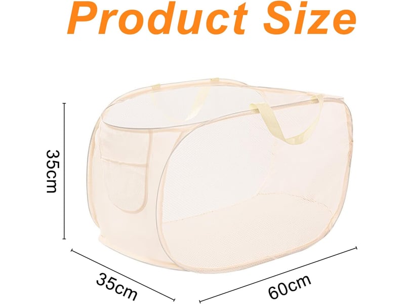  Panier a linge pliable, corbeille a linge pliable, panier à vêtements pliable, panier à linge sale pliable, pop up corbeille à linge en maille  - Conforama B