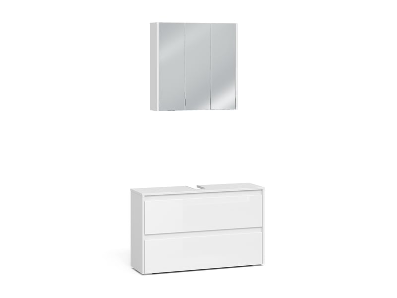  Vicco meubles bain, blanc haute brillanceblanc, 2 pièces  - Conforama A