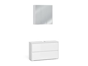 Vicco meubles bain, blanc haute brillanceblanc, 2 pièces