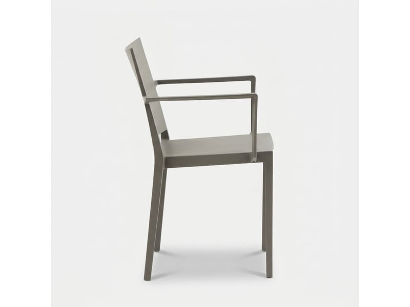  Lot de 2 chaises avec accoudoirs intérieur et extérieur vigo - gris  - Conforama D