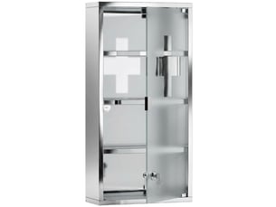 Armoire à pharmacie à quatre niveaux en acier inoxydable 30 x 12 x 60 cm