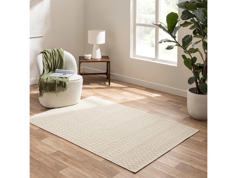  Tapis tissé en relief sinata 120x170cm naturel  - Conforama D