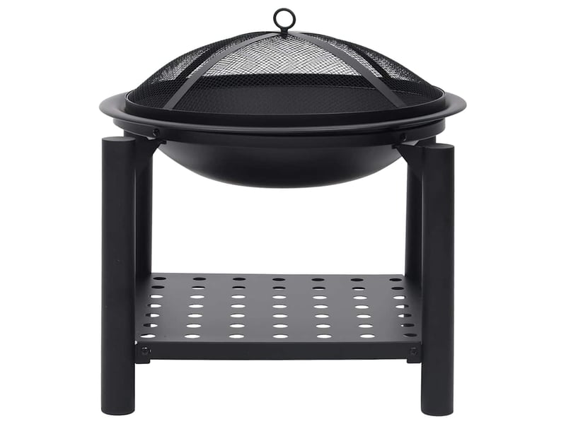 Brasero exterieur, foyer camping avec tisonnier 54x54x55 cm acier  - Conforama D