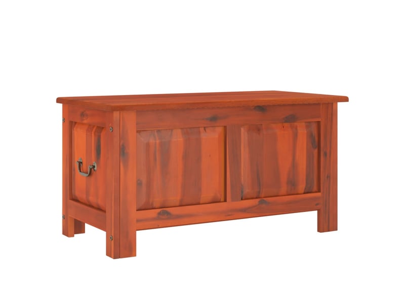  Coffre de rangement avec couvercle marron bois massif d'acacia shl34051  - Conforama A
