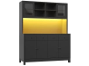 Buffet    <strong></strong> <strong></strong> - 140 cm coloris noir 