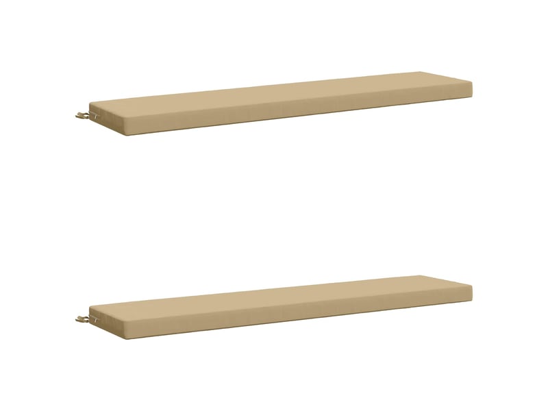 Lot de 2 coussins de banc, coussins d'assise soest 100 % polyester beige cf56770 - Conforama A