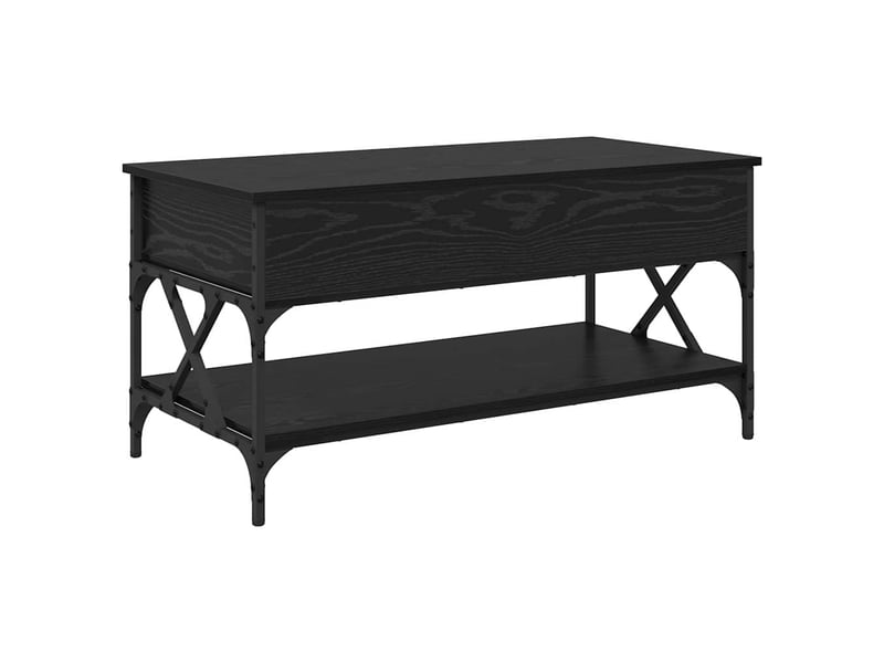 Table basse - table de salon - table à thé chêne noir 100 x 50 x 50 cm bois d'ingénierie - Conforama A