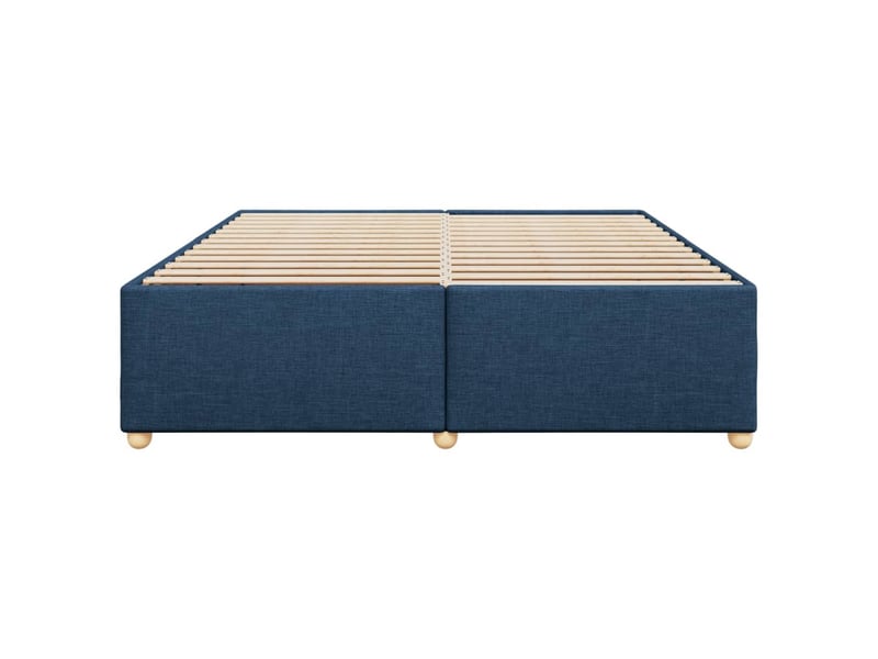 Lit double- lit adulte -  cadre de lit sans matelas bleu 200x200 cm tissu  - Conforama C