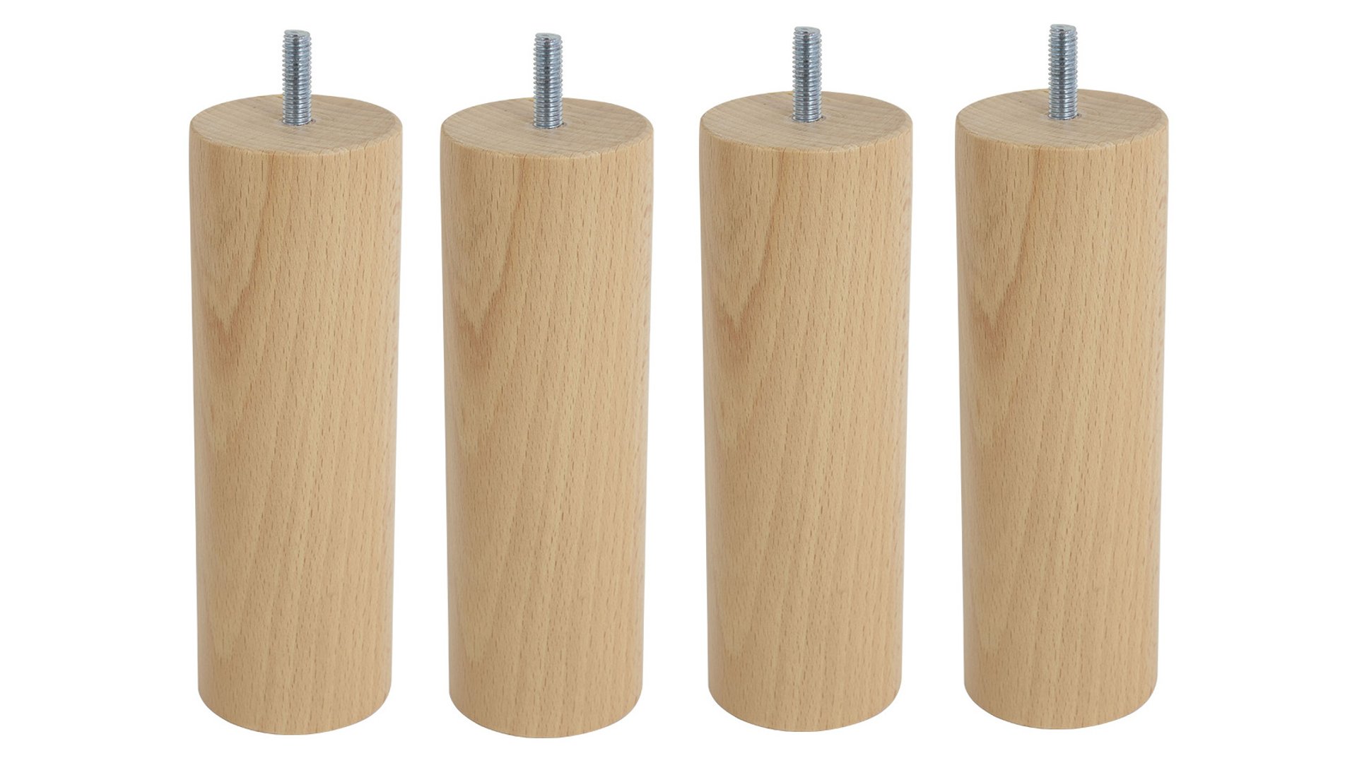 8 HEURES Jeu de pied (x4) bois massif 17 cm NIGHTITUDE 4 CYL H17 D5,8 bois clair Conforama