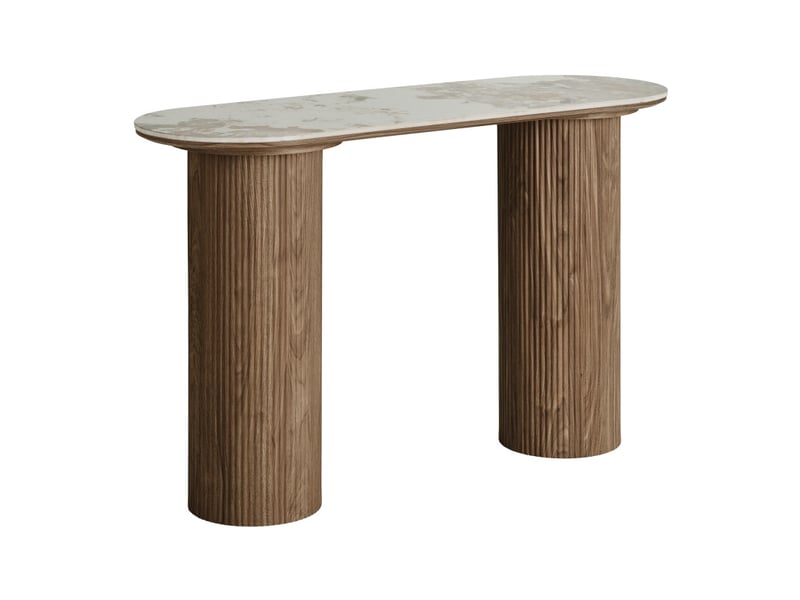  Rhod-console en céramique et décor bois 120 cm  - Conforama E