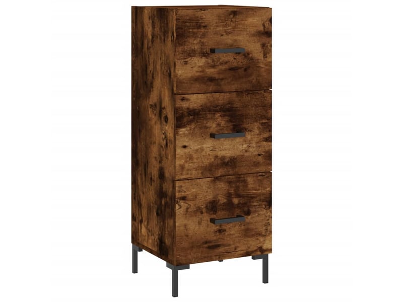  Buffet - bahut - meuble de rangement chêne fumé 34,5x34x90 cm bois d'ingénierie  - Conforama A