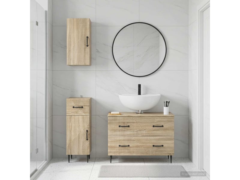  Ensemble de meuble de salle de bain 3 pièces haarlem cf63434  - Conforama B