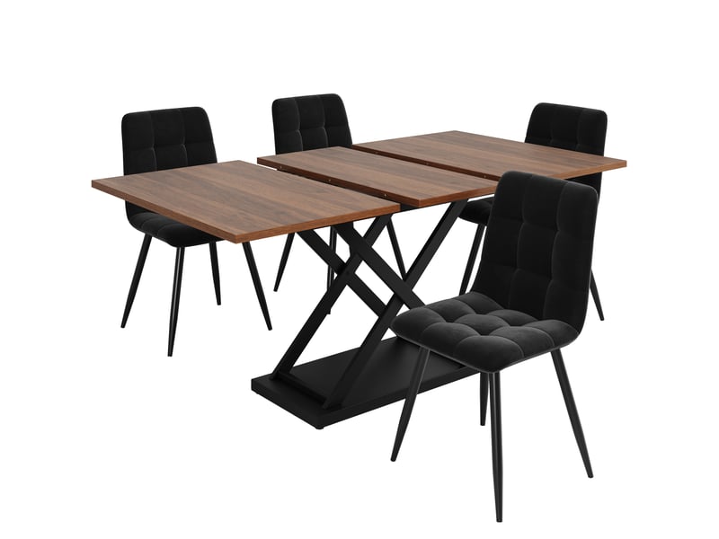 Ensemble table et chaises à manger pour 4 personnes, table extensible ...