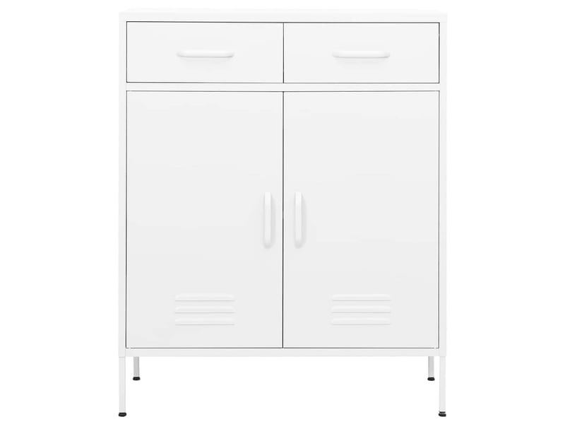  Armoire de rangement, rangement bureau blanc 80x35x101,5 cm acier shl2252  - Conforama A