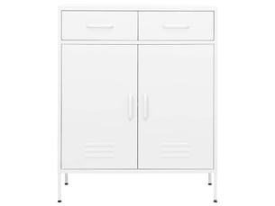 Armoire de rangement, rangement bureau blanc 80x35x101,5 cm acier shl2252