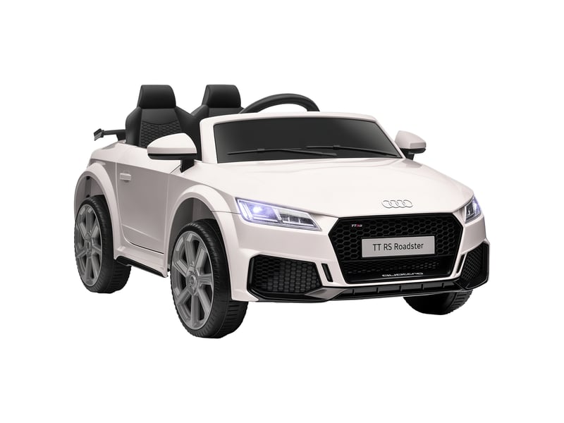 Voiture électrique enfant véhicule électrique enfant audi tt rs 12 v 30 w v. Max. 3 kmh télécommande 2,4g effets sonores + lumineux blanc - Conforama A
