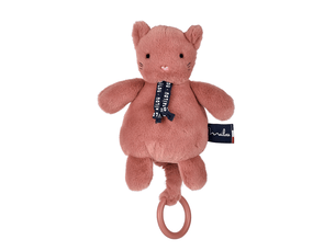 Boite a musique peluche-chat dorlotin-bois de rose - mailou