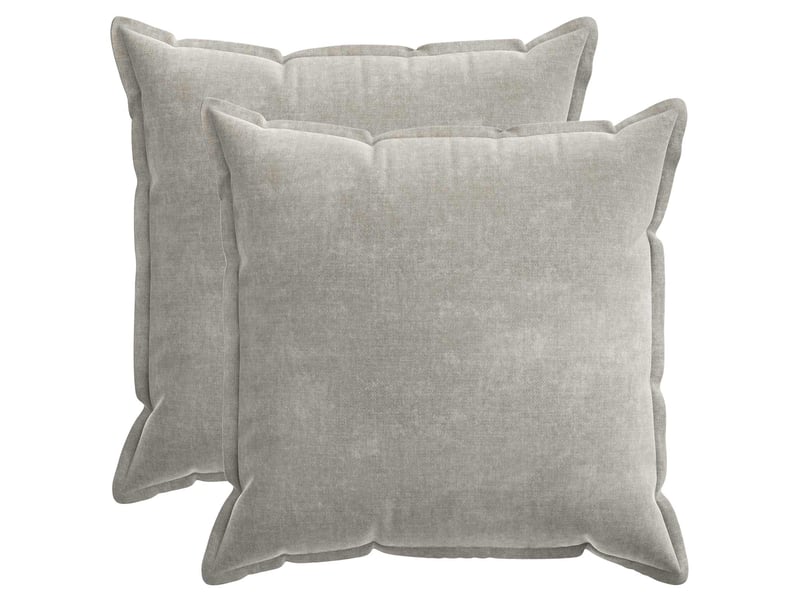  Lot de 2 housses de coussin houten gris clair 65 x 65 cm cf49312  - Conforama A
