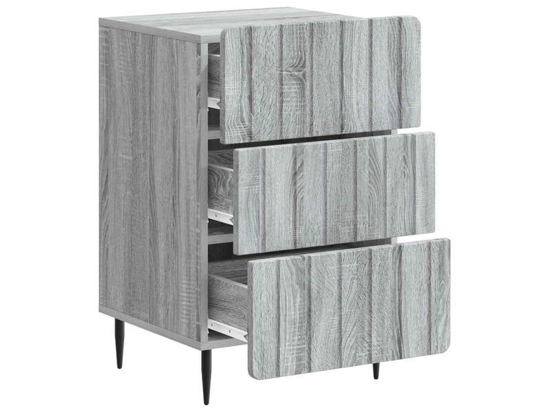 Table de chevet - cabinet de chevet - table de nuit sonoma gris 43 x 41 x 68 cm bois d'ingénierie - Conforama C