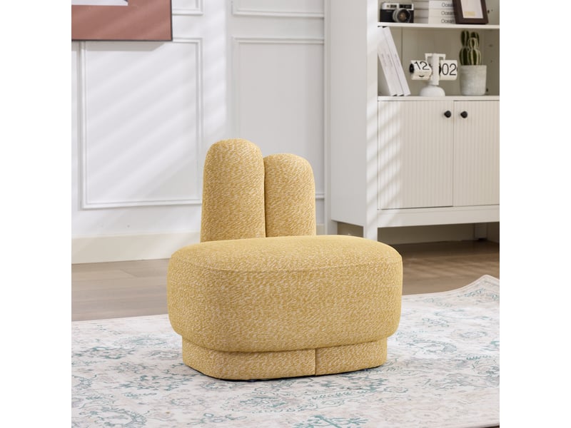  Pouf bunny-ear en tissu rembourré avec oreilles décoratives, fixe, sans rangement  - Conforama B