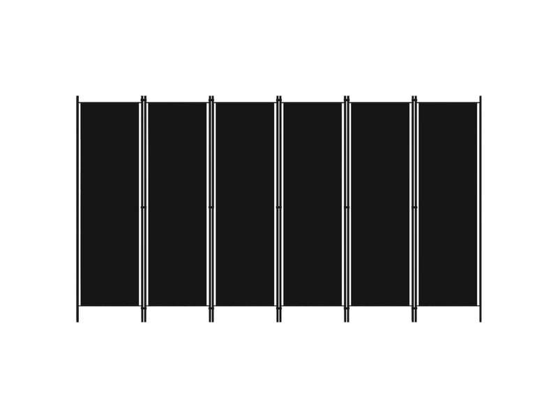 Paravent | cloison de séparation 6 panneaux noir 300x180 cm  - Conforama A