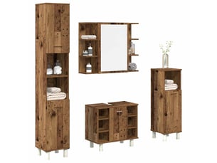 Ensemble de meubles salle de bain 4 pcs bois d'ingénierie cf63966