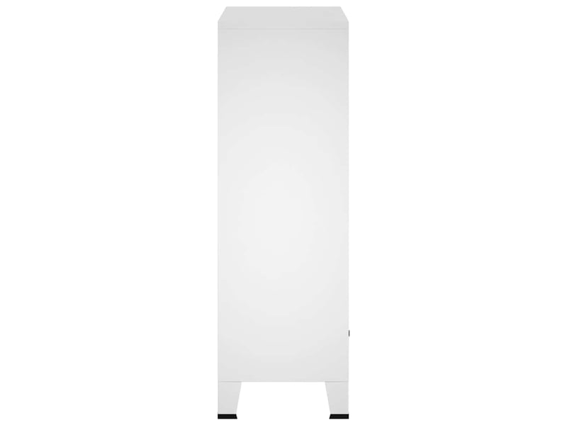  Garde-robe, armoire de rangement industrielle blanc 67x35x107 cm acier  - Conforama E