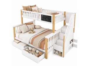 Lit superposé 90x200 cm OKWISH   coloris bicolore