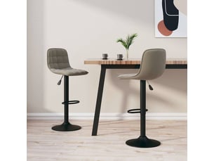 Lot de 2 tabouret de bar, chaise de bar gris clair velours shl70657