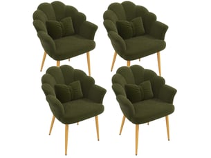 Fauteuil fixe MODFU Polyester vert vendu Par 4
