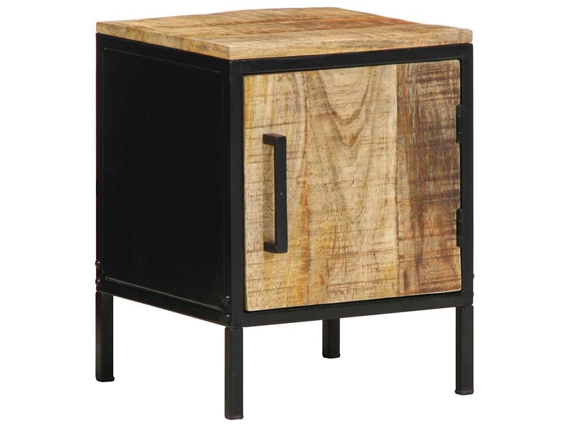  Table de chevet - cabinet de chevet - table de nuit 2 pc marron et noir 30 x 30 x 40 cm  - Conforama C