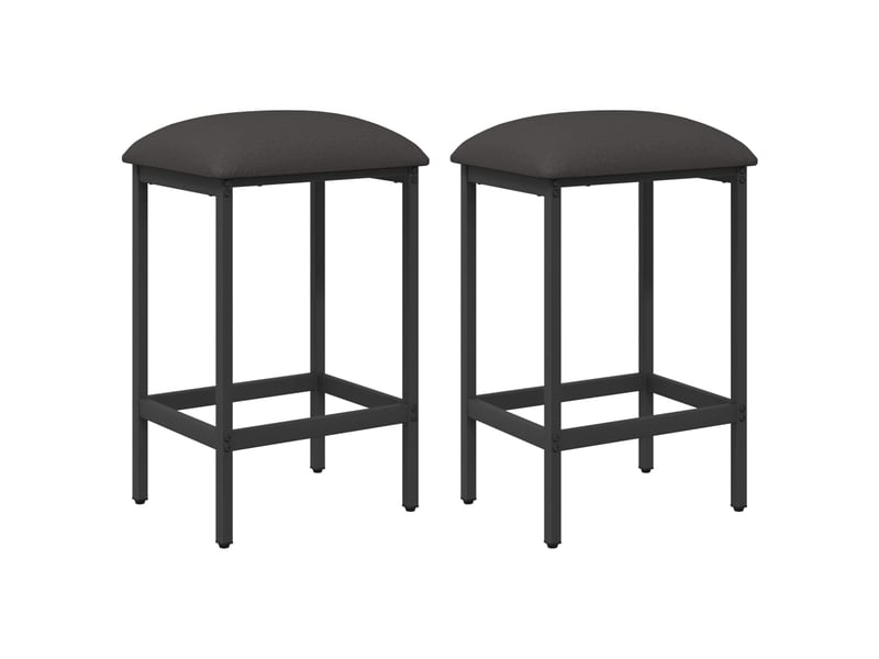  Lot de 2 tabouret de bar, chaise de bar gris foncé 40x32x64 cm shl17220  - Conforama A