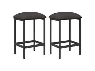 Lot de 2 tabouret de bar, chaise de bar gris foncé 40x32x64 cm shl17220