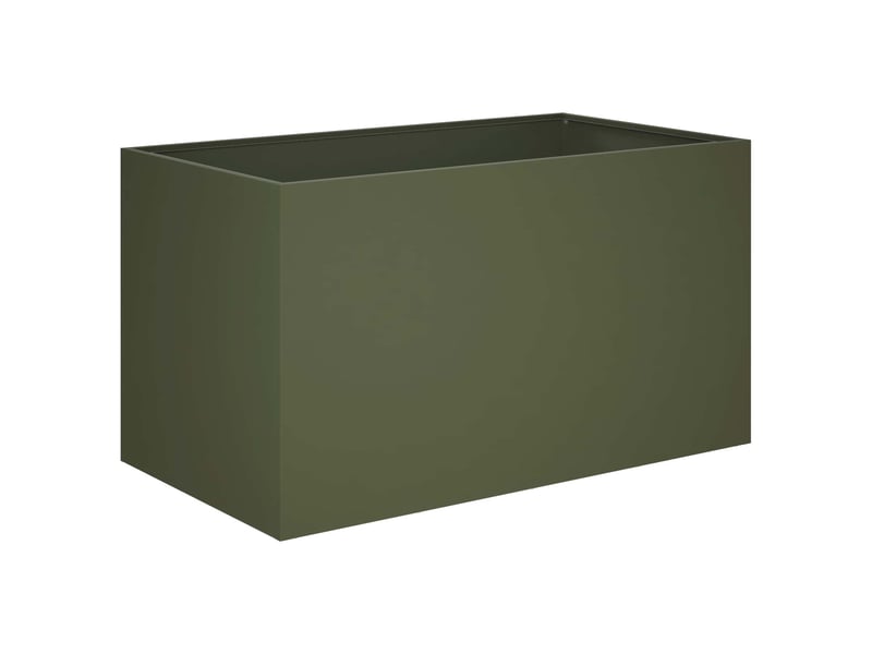  Jardinière - cache-pot de jardin 2 pcs vert olive 100 x 50 x 50 cm  - Conforama C