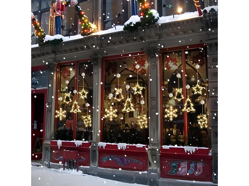  Suspension lot de 5 lumières de noël pour fenêtre pour sapin de noël, cheminée, décoration  - Conforama D
