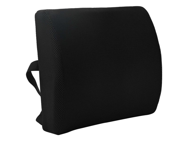 Coussin dorsal, coussin lombaire noir mousse à mémoire de forme 35,5 x 30 x 12 cm cf56447 - Conforama C