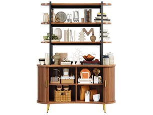 Buffet 2 porte(s) 0 tiroir(s) <strong>WISHDOR</strong> <strong></strong> - 120 cm coloris bois foncé