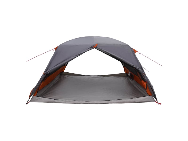Tente de camping, tente de randonnée 4 personne gris et orange shl27600 - Conforama E
