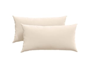 Lot de 2 coussins de canapé, coussins décoratifs tissu beige 80 x 40 cm cf58759