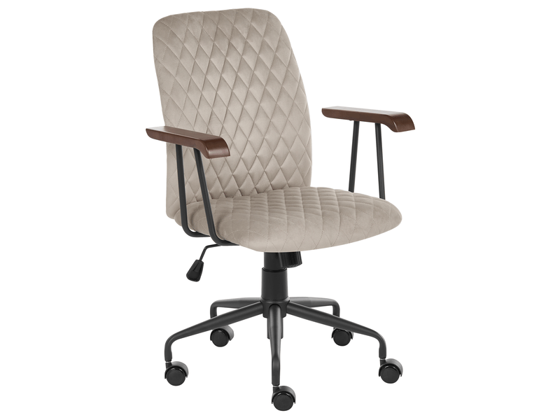  Chaise de bureau velate velours taupe  - Conforama A