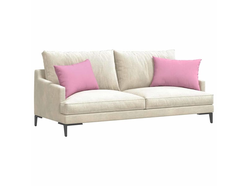  Lot de 2 coussins de canapé, coussins décoratifs tissu rose 60 x 40 cm cf58934  - Conforama C