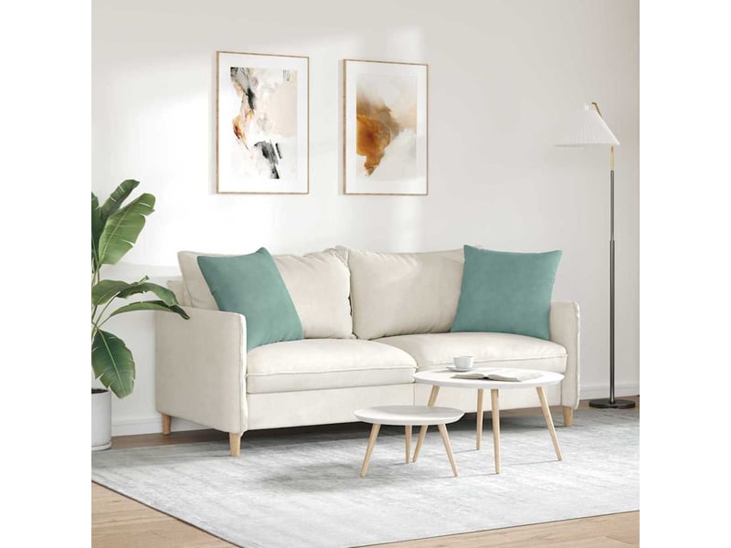  Lot de 2 coussins de canapé, coussins décoratifs vert mer 50 x 50 cm cf59214  - Conforama D