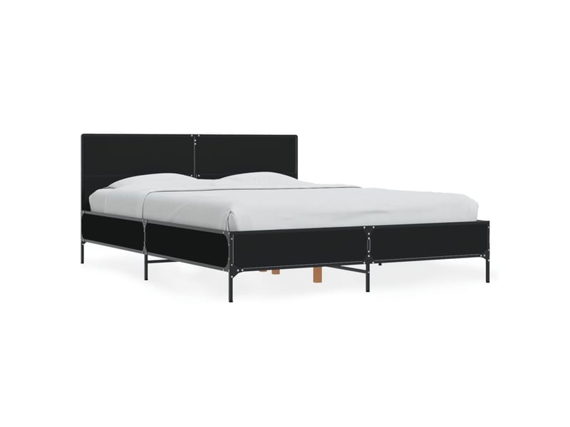  Lit double- lit adulte -  cadre de lit sans matelas noir 120x190 cm  - Conforama A