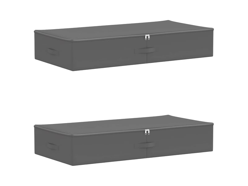Boîte de rangement 2 pcs tissu intissé 100x50x18 cm 90 l shl26417 - Conforama A