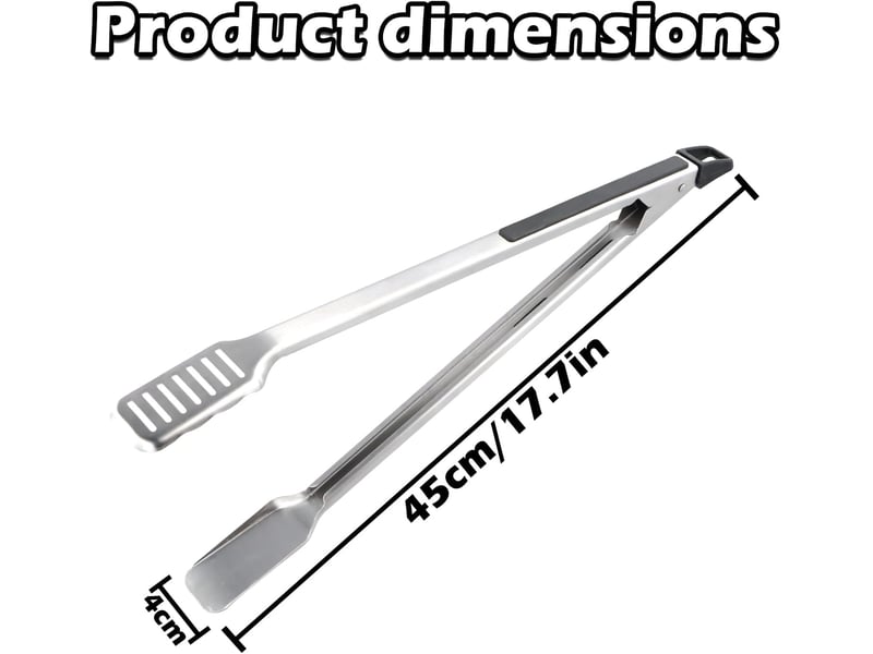  1 pièce pince barbecue, 45 cm pince cuisine inox, pince cuisine, ustensiles pour barbecue, pinces à grill haut de gamme pour la cuisson No Commercial reference - Conforama B